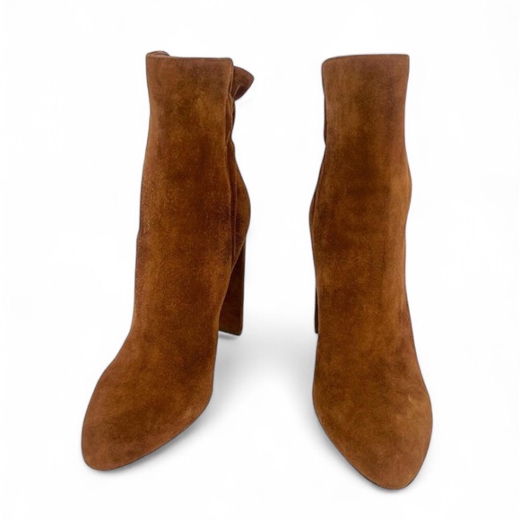 NEW Christian DIOR Brown Suede CD Logo Block Heel Ankle Boots Size EU36.5 - Picture 3 of 10